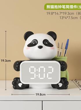 跨可爱创意熊时猫钟摆件BJ807-8客厅电视柜玄关境装饰品柜酒书柜