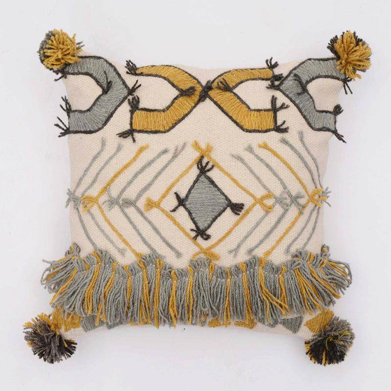 |麦田守望者摩洛哥风格手工编织羊毛抱枕印度进口简约靠垫,淘宝优惠券,粉丝福利购,淘宝优惠卷