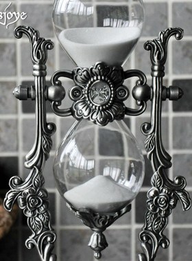 星暮金属沙漏计时器15/30分钟创意摆件家居装饰品送男士女友礼物