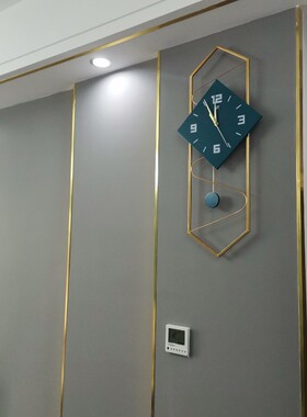 时尚现代简约客厅钟表 北欧背景墙装饰挂钟 创S意电视墙静音时表
