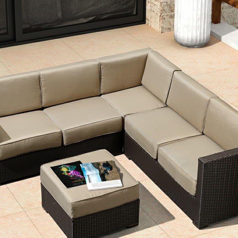 别墅编藤沙发组合客厅现代转角藤椅沙发庭院藤S编布艺沙发三人组,淘宝优惠券,粉丝福利购,淘宝优惠卷