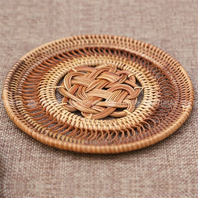 秋藤编镂空杯垫 茶垫杯托茶道茶具 铁壶碗垫隔热垫养壶垫紫砂壶托,淘宝优惠券,粉丝福利购,淘宝优惠卷