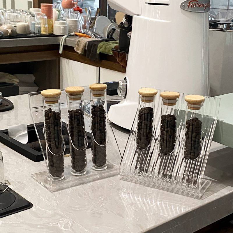 咖啡豆分装试管压克力展示架玻璃储物罐摆件创意收纳咖啡豆分类瓶,淘宝优惠券,粉丝福利购,淘宝优惠卷