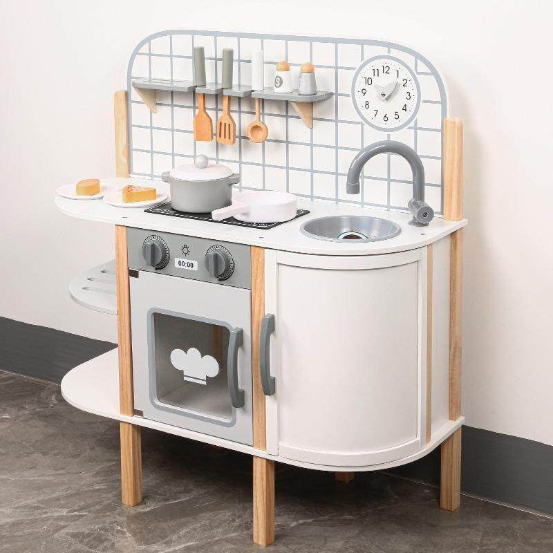 木制儿童圆门仿真冰箱厨房套装过家家木质厨具玩具亲子互动游戏,淘宝优惠券,粉丝福利购,淘宝优惠卷