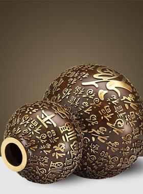 工厂直供全铜葫芦摆件招财百福葫芦开盖彩铜空心家居办公室工艺品