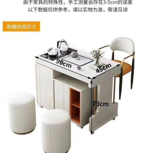 新款360°旋转茶台 轻奢岩板茶桌椅组合智能泡茶公家用小款阳台,淘宝优惠券,粉丝福利购,淘宝优惠卷