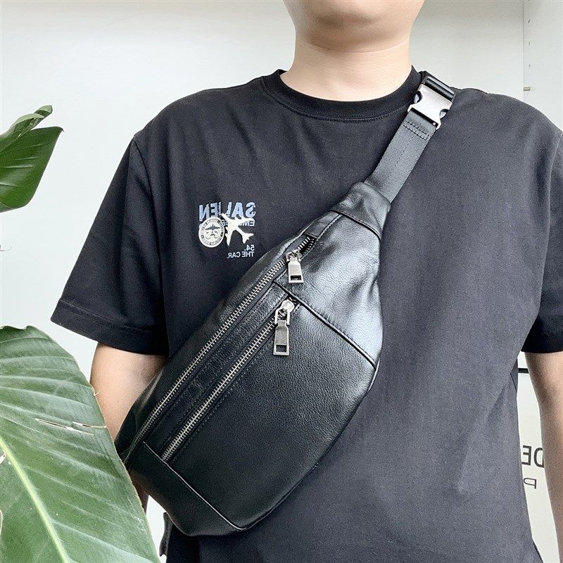 多功能腰包男士牛皮运动跑步休闲旅行带腰带包女款黑色防水耐磨潮,淘宝优惠券,粉丝福利购,淘宝优惠卷