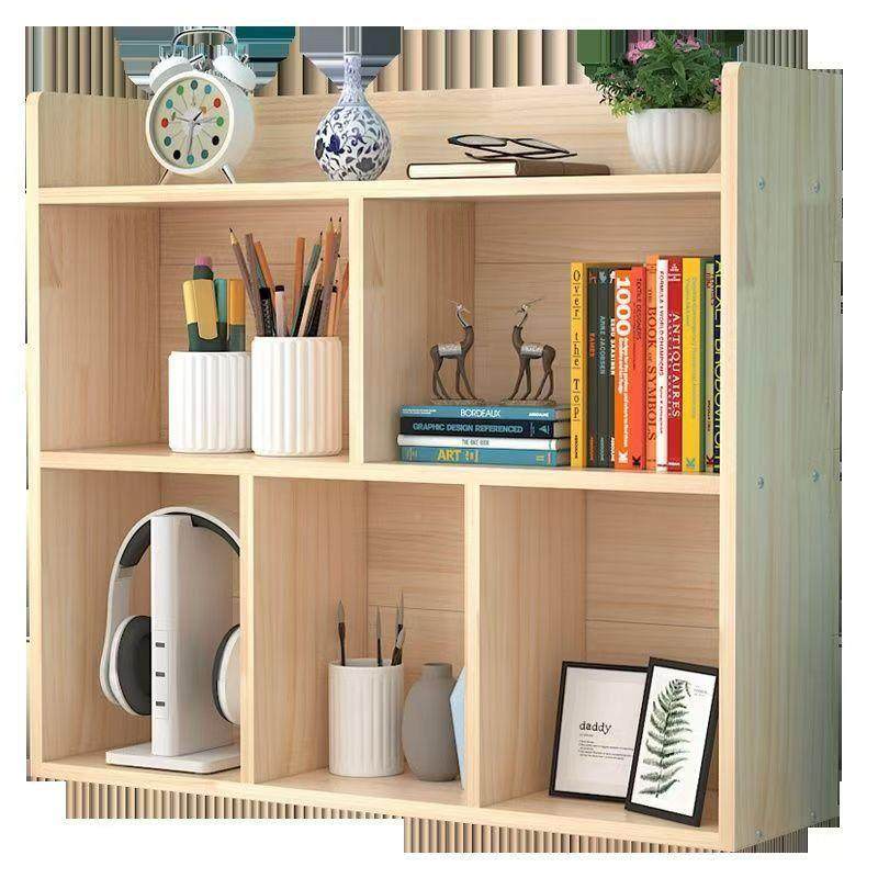 简易实木桌儿上书架HUQ学生童松木收纳多层落地面飘窗物置桌架书,淘宝优惠券,粉丝福利购,淘宝优惠卷