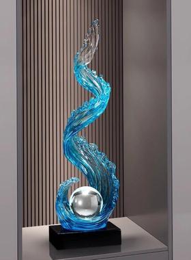 玄关摆件件风水生起轻AL102747装奢客厅落地大摆入户门竖高饰品感