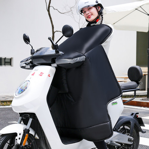电动摩托车挡风被冬季加绒加厚双面电瓶电车秋冬天防水防风防寒罩 - 图3