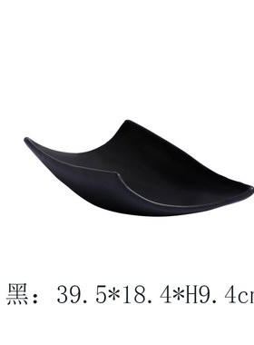 现代极简b家居陶瓷创意黑白果盘客厅茶几桌面收纳盘北欧样板房摆