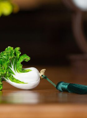 朱炳仁铜 手握百财家居饰品桌面装饰品白菜摆件手把件礼品