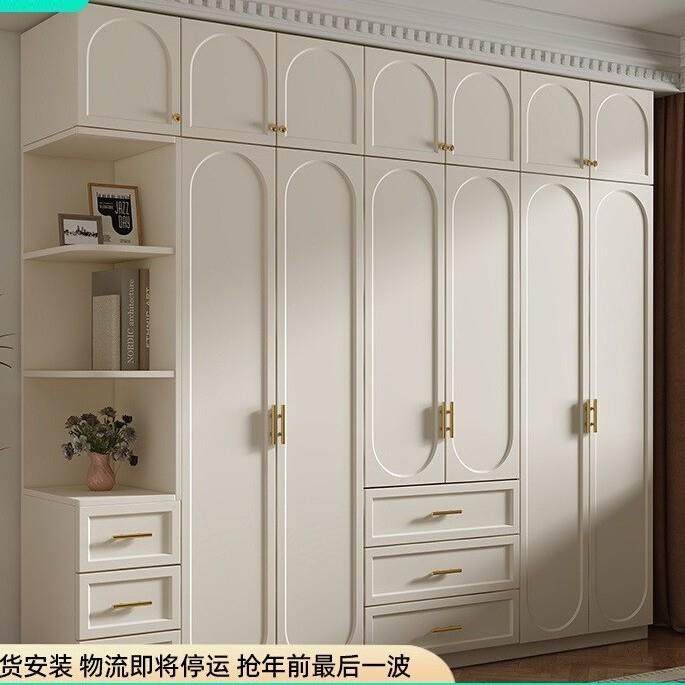 法奶油实衣木质柜子现代家简约成品大衣FAZ橱柜式用卧室小户型家,淘宝优惠券,粉丝福利购,淘宝优惠卷