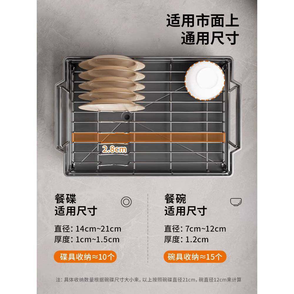 不锈钢碗碟收纳架沥水架厨房台面砧板置物架放碗筷柜碗盘304家用,淘宝优惠券,粉丝福利购,淘宝优惠卷