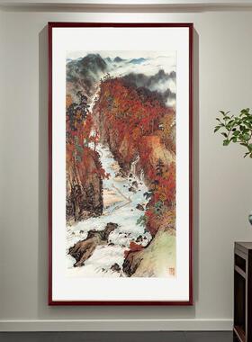 新中式客厅装饰画入户玄关走廊壁画山水国画办公室书房茶室挂画