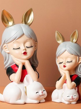 客厅电视柜玄f关装饰创意礼物可爱猫猫女孩送女友树脂摆件家居饰