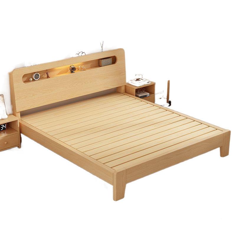 实床1.5米双人床家用1.8现米代简约出GKH租房经济型.2m单木1人床 - 图3