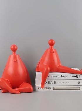 欧式卡电通抽象翘腿人物术0153摆件家几艺居客厅视柜样板间茶软装