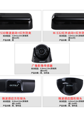 自动门感应器探头24G微波传感器电动门平开门禁防夹感应器通用型
