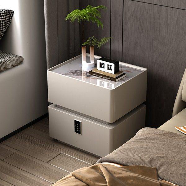 轻奢智能床头柜卧室简约密码锁床边收纳柜2024新款高级感储物斗柜,淘宝优惠券,粉丝福利购,淘宝优惠卷