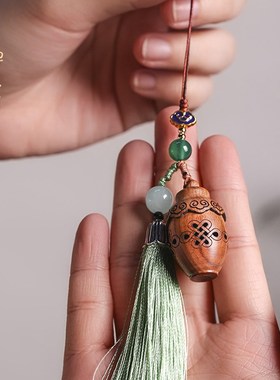 禅木匠【瓶安香囊】花梨t木古风香囊嘎乌瓶吊坠流苏穗子宝瓶挂件