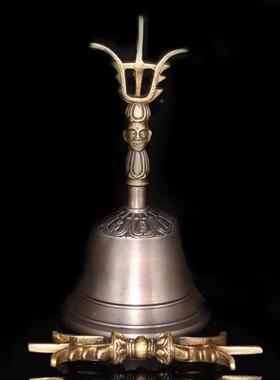 尼泊杵金道刚铃手工三清铃三009叉道家士铃三股金刚铃青铜铃铛法