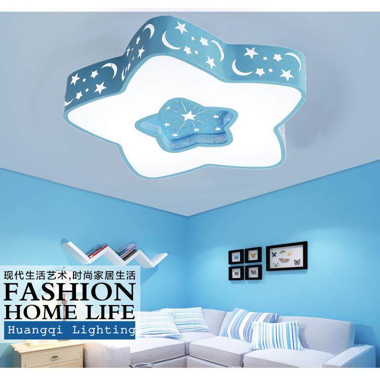 儿童卧室吸顶灯五角星星铁艺LED灯 时尚创意孩子房间灯现代简约灯,淘宝优惠券,粉丝福利购,淘宝优惠卷