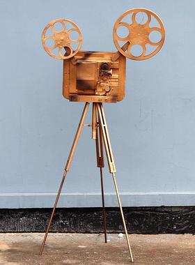 特大老式仿真铁皮蜗牛电影放映机模型酒吧咖啡馆 客厅装饰摆件