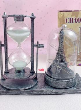 创意仿古流砂路灯笔筒马灯发光塔学生礼品白色沙漏双色小夜灯摆件
