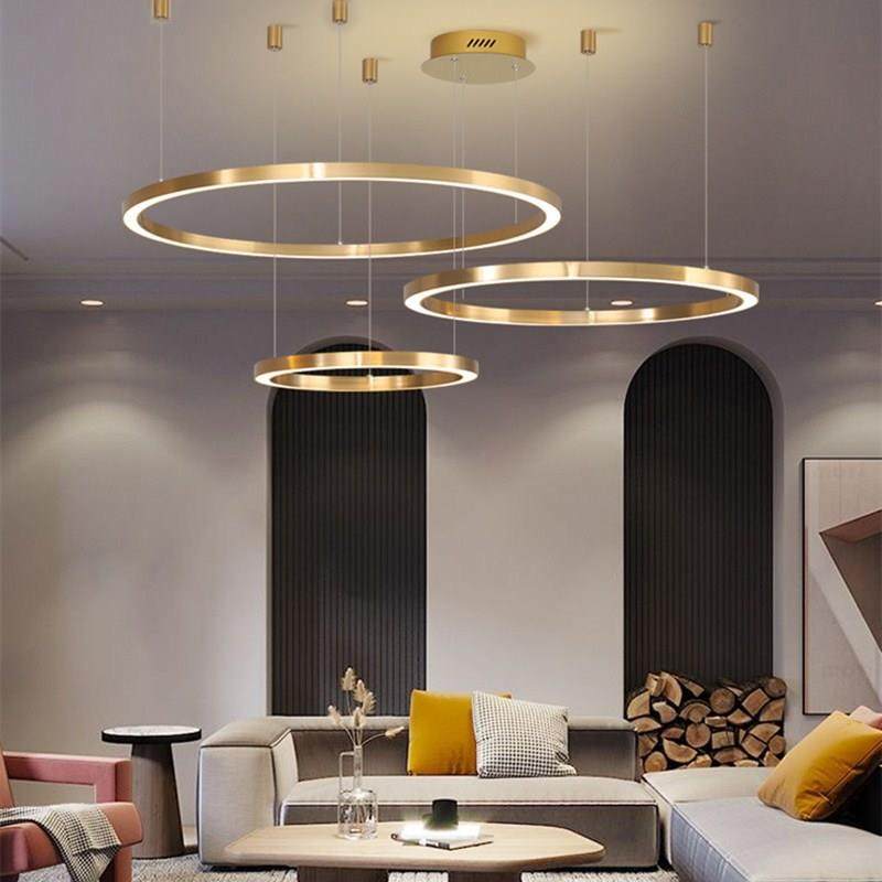 2024年新款圆形led创意北欧大气客厅简约鱼线型铝材办公室吊线灯,淘宝优惠券,粉丝福利购,淘宝优惠卷
