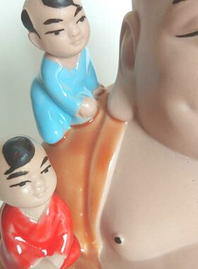 陶瓷工艺品摆件石湾公仔 家居装饰品摆设 多仔佛 结婚 礼物