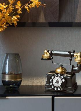 电创意装饰品BIS家居客摆设复厅视古电话机小摆件服装奶茶店茶几