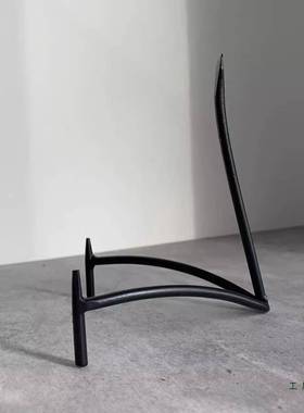 铁艺赏子盘支架盘子托架碟子瓷茶饼大圆盘陈架盘底座列盘F99JTJ6J