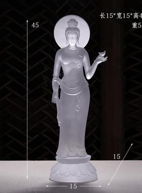 琉璃东方三圣药师佛摆件日光月光菩萨佛像寺庙家用佛堂供奉摆放