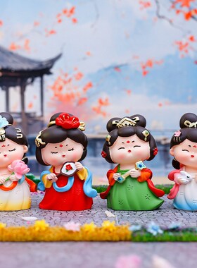 古风国潮唐小环仕女玄关装饰女A生古风树脂摆件送闺蜜朋友生日礼