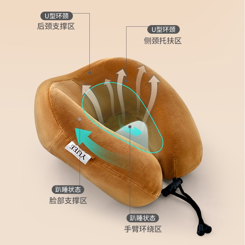 U型枕护颈枕记忆棉午睡枕学生趴睡午休G神器旅行脖子靠枕睡觉u形 - 图1