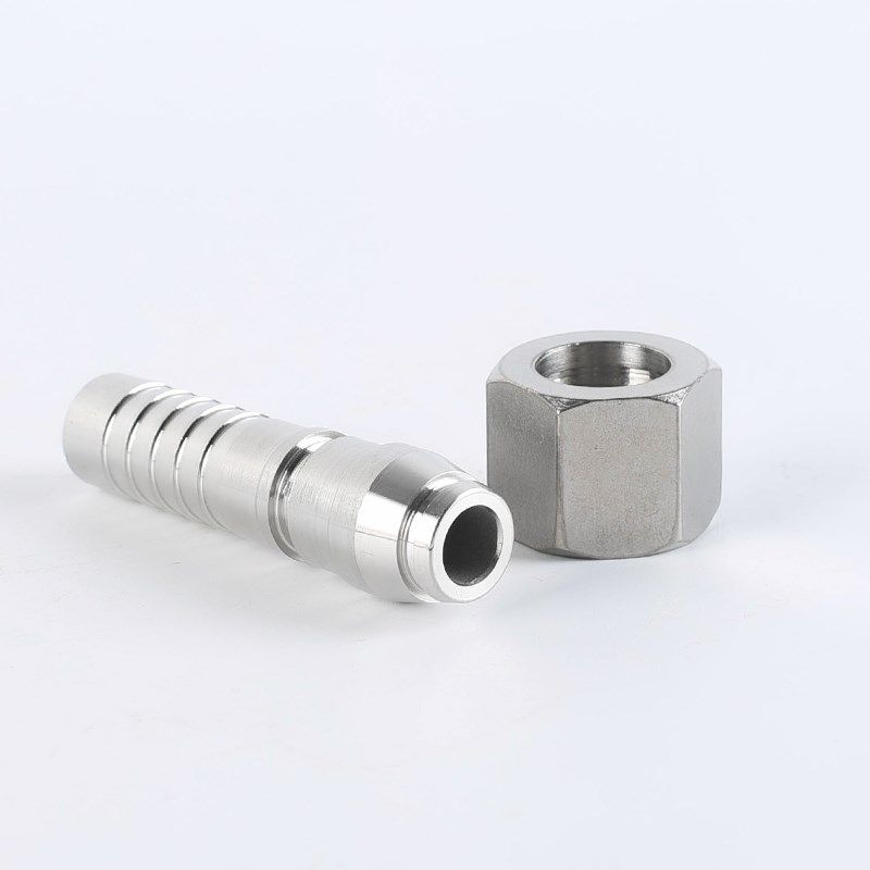 不锈钢高压油管接头扣压式三件套液压胶管接头宝塔油管螺纹接头,淘宝优惠券,粉丝福利购,淘宝优惠卷