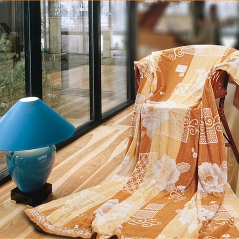 晨天乐提b花被 纯棉单双人毛巾被 150*200cm 180*220cm学生被床单 - 图2