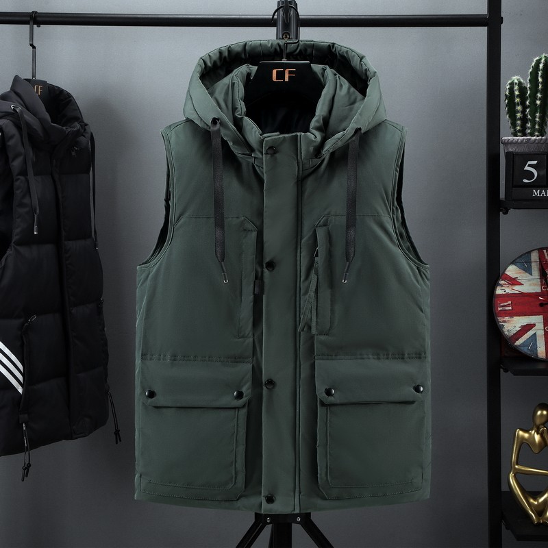 棉马甲男2023秋冬季新款大尺码可拆帽加肥加厚羽绒棉背心保暖男装,淘宝优惠券,粉丝福利购,淘宝优惠卷