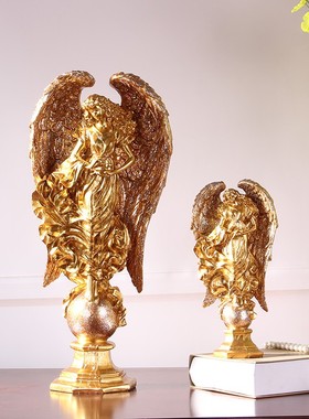 美式天使桌面摆件和平女神树脂工艺品欧式家居客厅电视柜玄关摆设