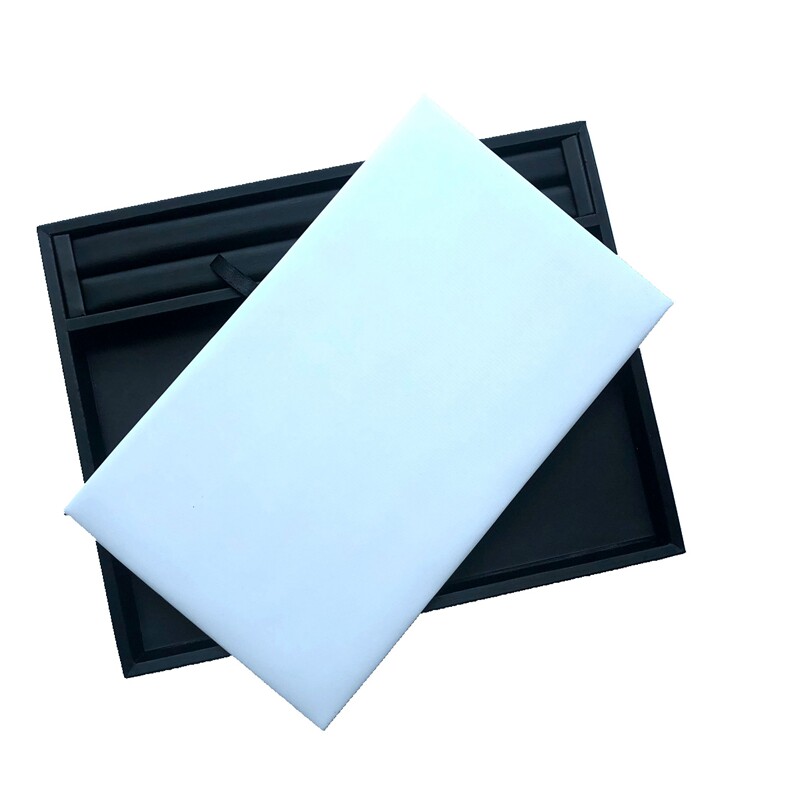 两面折叠看货盘金银珠宝展示托盘黑皮红绒拉丝展示盘戒指项链道具 - 图2