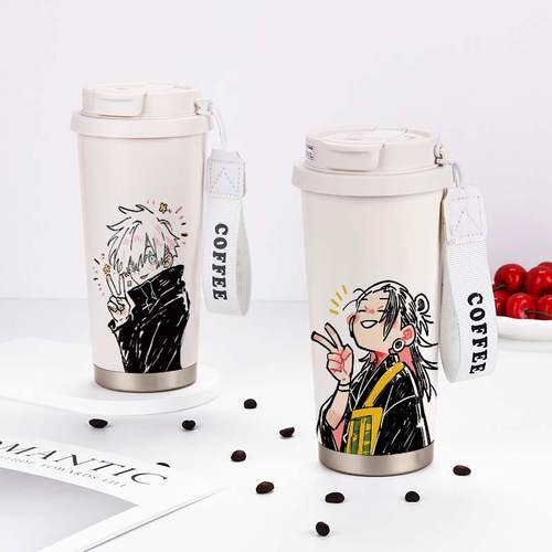 咒术回战周边保温杯五条悟夏油杰伏黑惠乙骨忧太大容量不锈钢杯子 - 图1