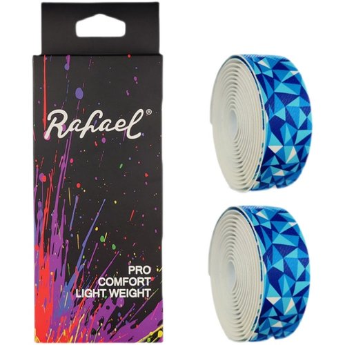 Rafael莱发公路车把带死飞自行车缠把绑带皮P质蓝双色拼接渐变把 - 图3