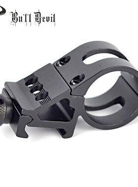 战术手电筒夹具 骑行装备移位歪脖子夹具45度斜夹具25mm管夹支架