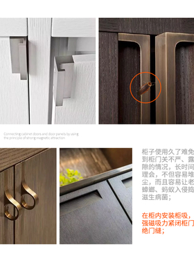 门吸柜门磁吸强磁衣柜门碰锁扣碰珠磁碰橱柜门吸门锁配件强力磁铁