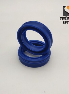 进口蓝色气缸活塞密封圈防尘两用气封聚氨酯油封 EU 32*42*11.2