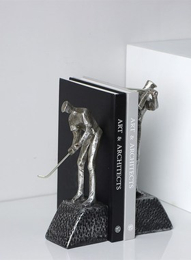 现代无障碍豪华银色高尔p夫俱乐部书柜装饰模型室书房书柜书架办