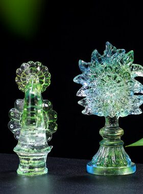 朵玛食子彩色古法琉璃西藏式民族风摩尼宝八供家用摆件食子酥油花