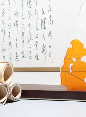 现代新中式创意拱桥大理石陶y瓷摆件酒店售楼处样板房软装饰品摆