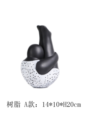 简约现代创e意抽象树脂体操人物摆件书房样板间售楼处卧室软装饰